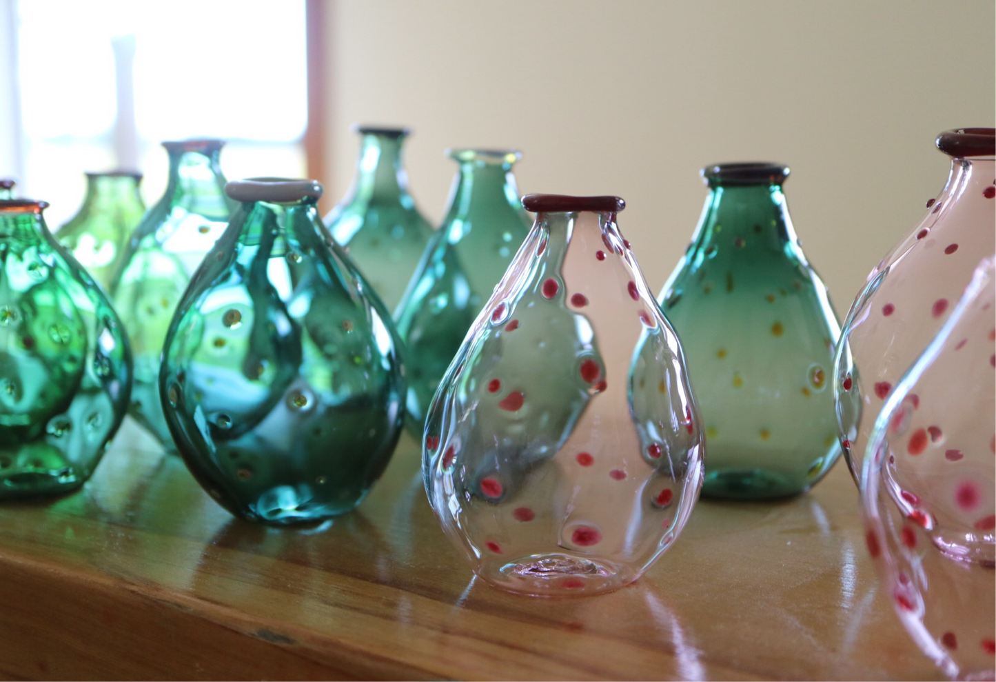 Coloured Polka Dot Vase