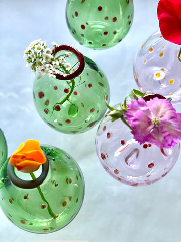 Coloured Polka Dot Vase