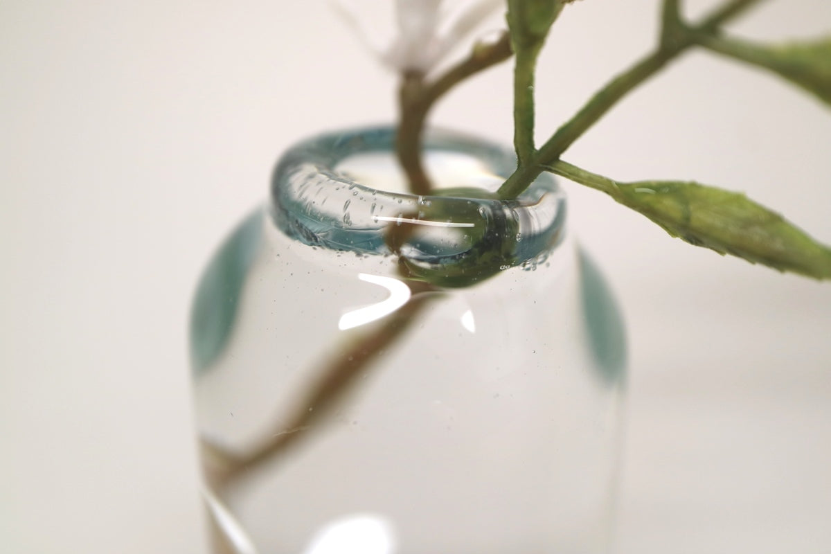 Tall Bud Vase - Decorated with Glass Powders
