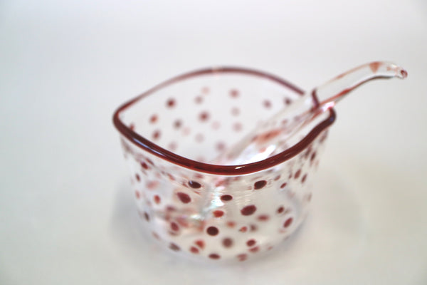 Polka Dots Sugar Bowl with a matching Spoon