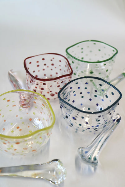 Polka Dots Sugar Bowl with a matching Spoon