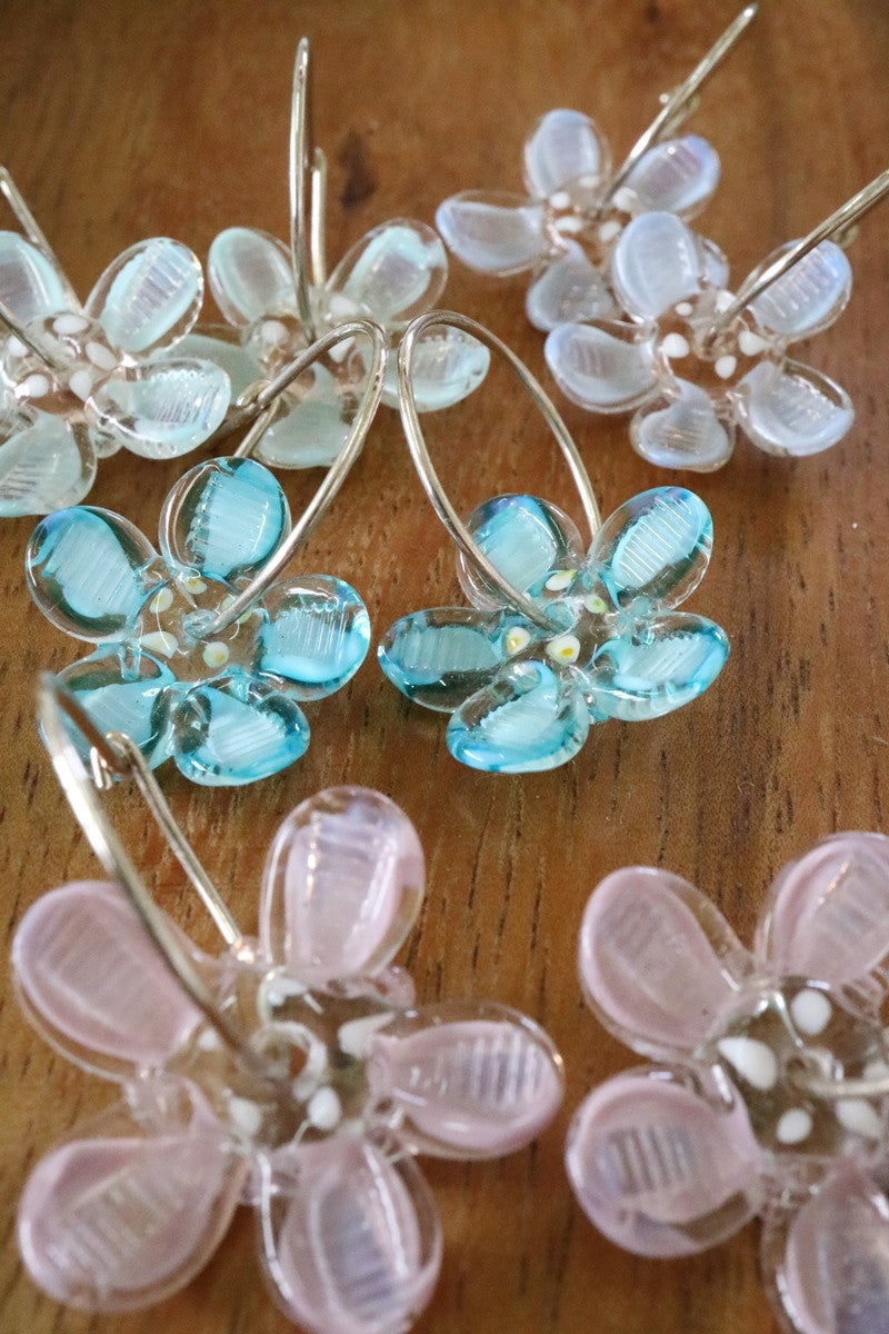 Flower Earrings - Pastel Colours